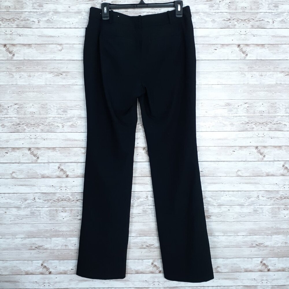 Liz Claiborne Audra Womens Dress Pants Size 4 Black Straight Leg 407 - Picture 4 of 6